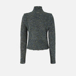 Dolcevita in maglia a trecce 105968A2YB IG1 PINKO Grigio/ble/verde 