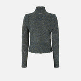 Dolcevita in maglia a trecce 105968A2YB IG1 PINKO Grigio/ble/verde 