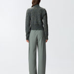Dolcevita in maglia a trecce 105968A2YB IG1 PINKO Grigio/ble/verde 