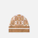 Cappello con logo jacquard 105991A2YO MZ2 PINKO Cammello/bianco 