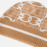 Cappello con logo jacquard 105991A2YO MZ2 PINKO Cammello/bianco 
