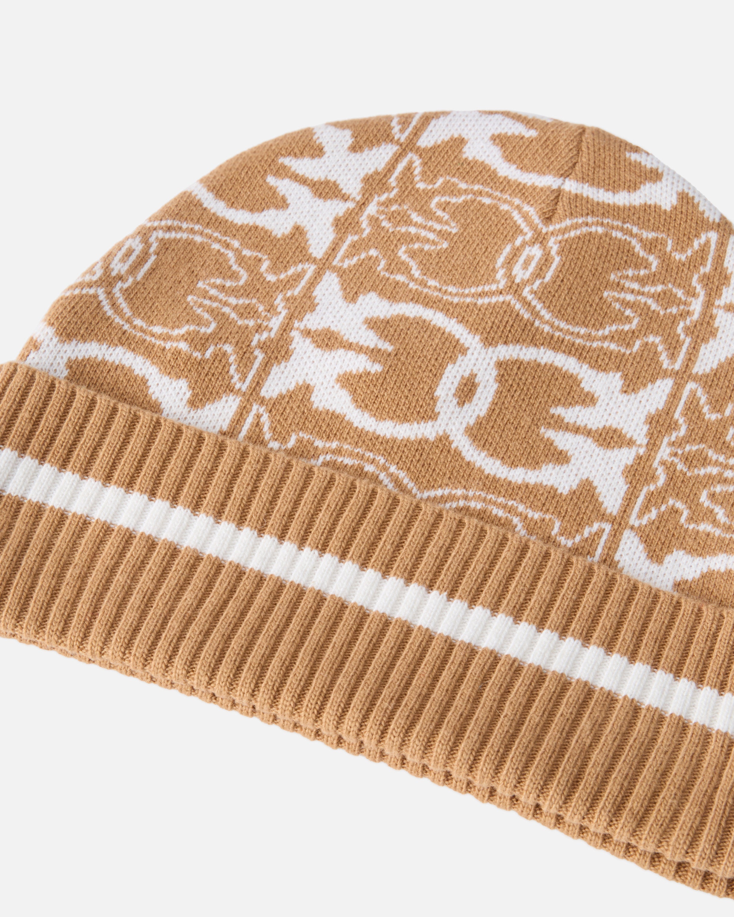 Cappello con logo jacquard 105991A2YO MZ2 PINKO Cammello/bianco 