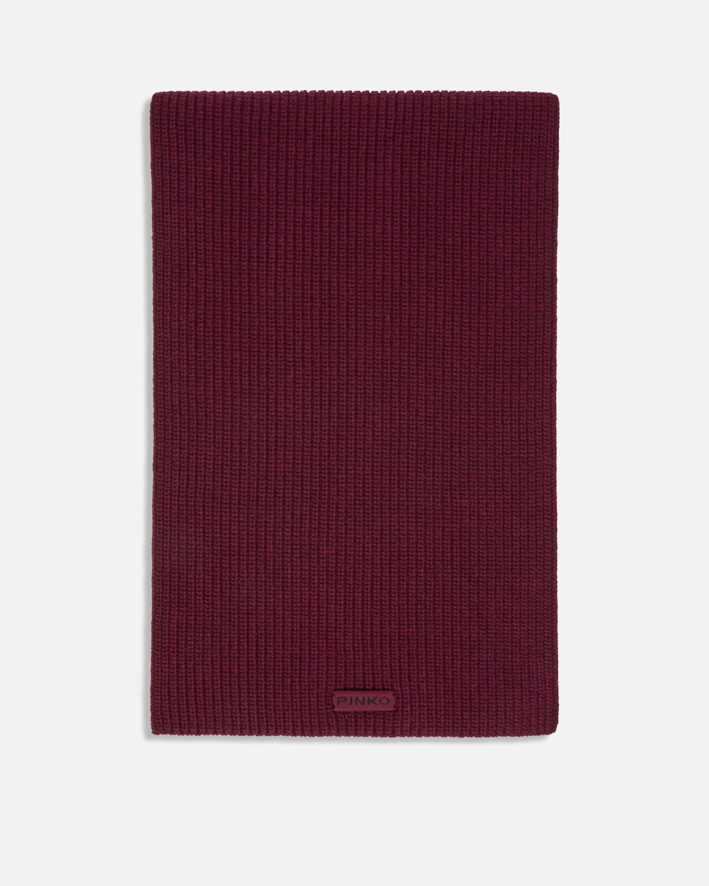 Sciarpa in misto lana a coste 105996A2Z4 R57 PINKO Bordeaux-degustaz. vino 