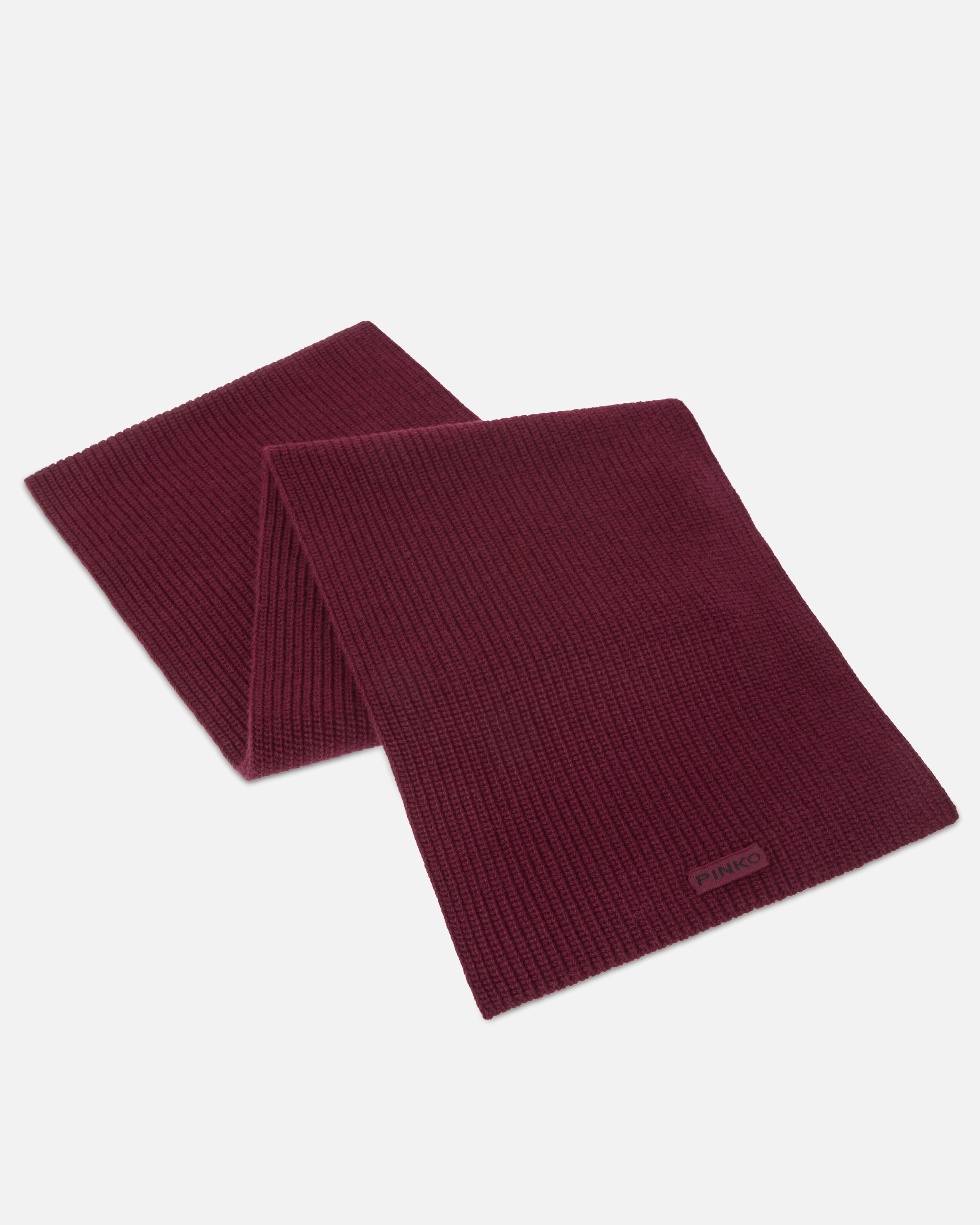 Sciarpa in misto lana a coste 105996A2Z4 R57 PINKO Bordeaux-degustaz. vino 