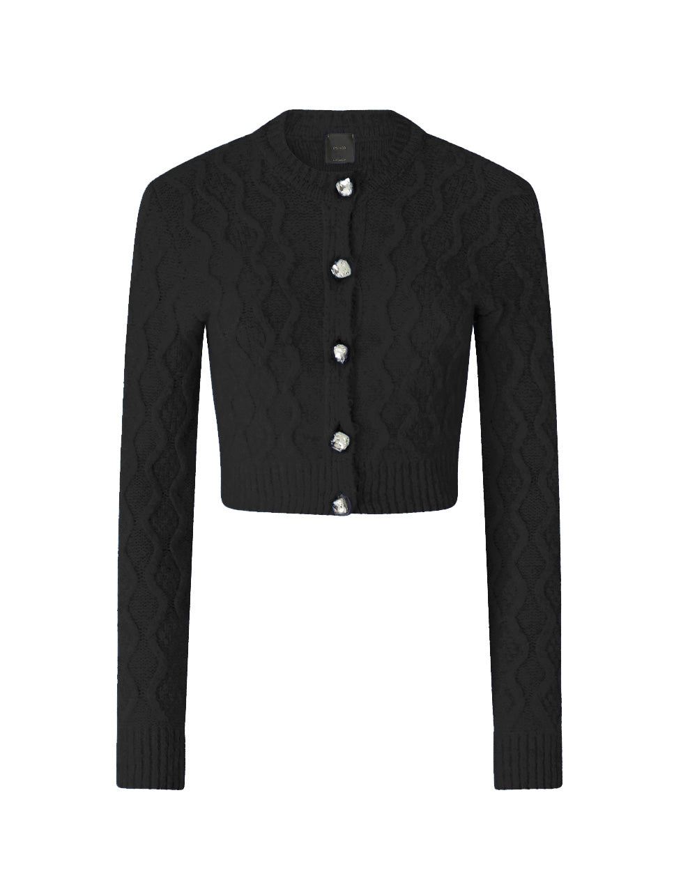Cardigan corto con bottoni gioiello 106065A2YS Z99 PINKO Nero limousine 