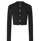 Cardigan corto con bottoni gioiello 106065A2YS Z99 PINKO Nero limousine 