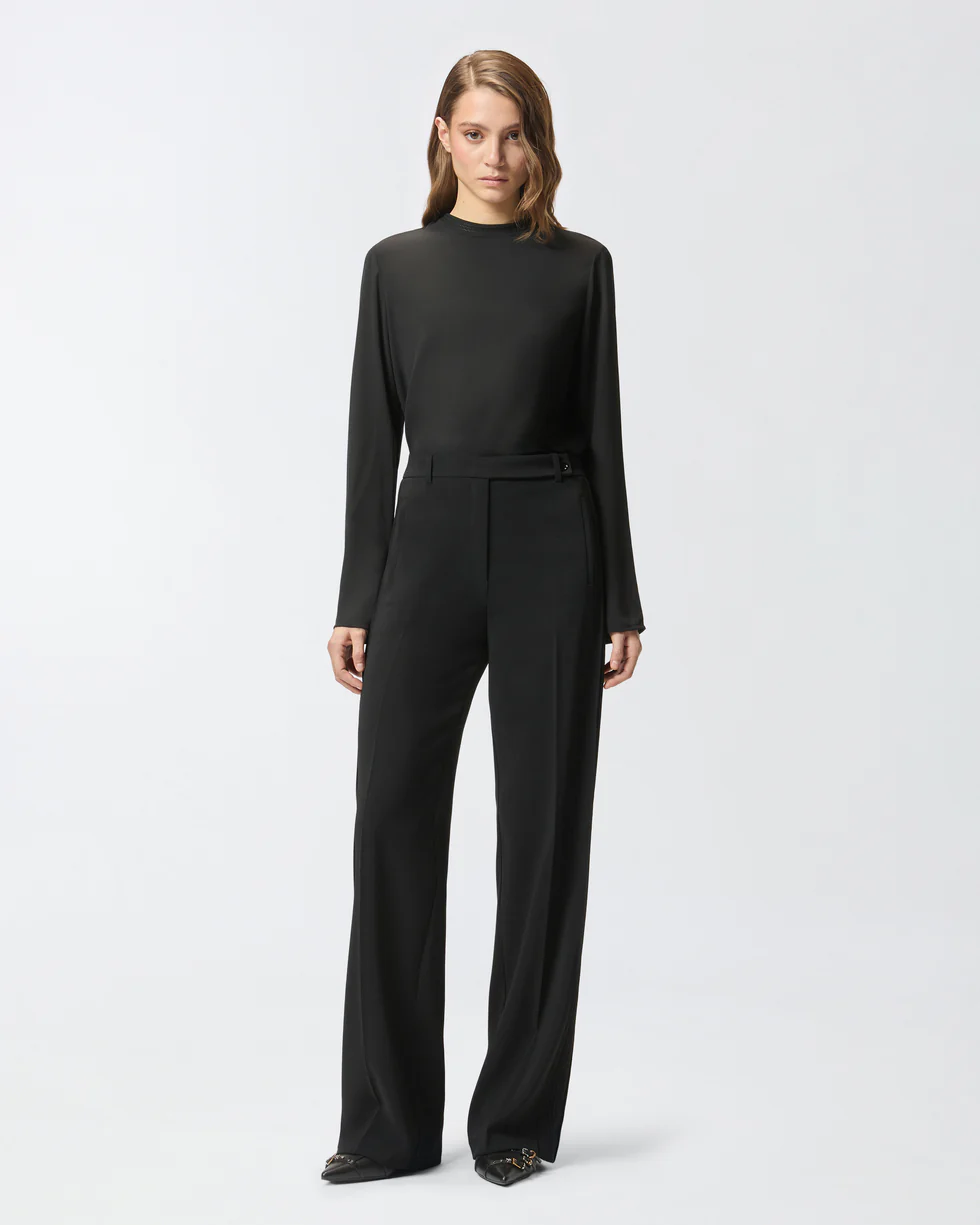 Pantaloni dritti stile sartoriale 106145A304 Z99 PINKO Black 