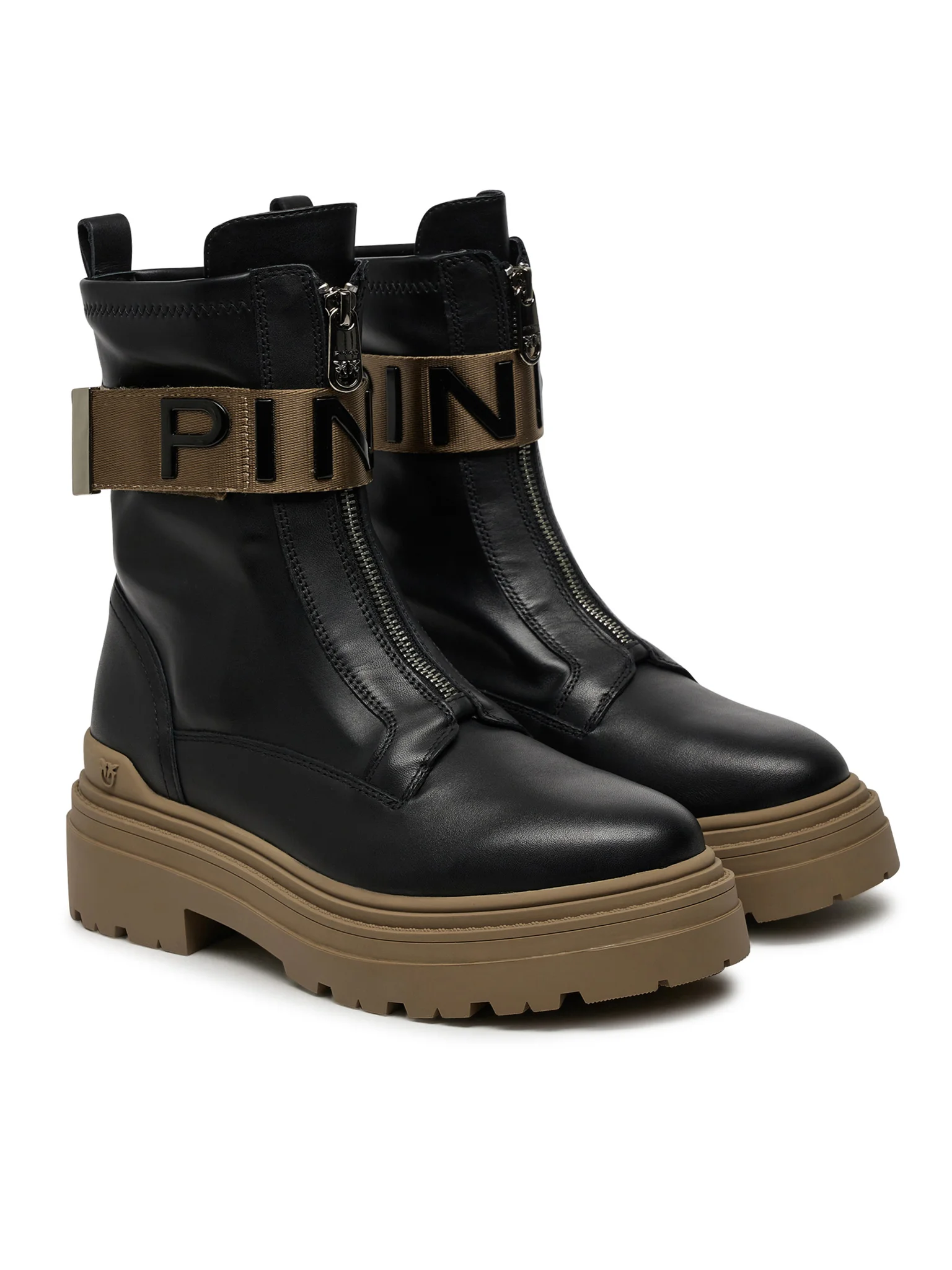Anfibio in gomma e pelle logato SD0219P061 Z99 PINKO Black 