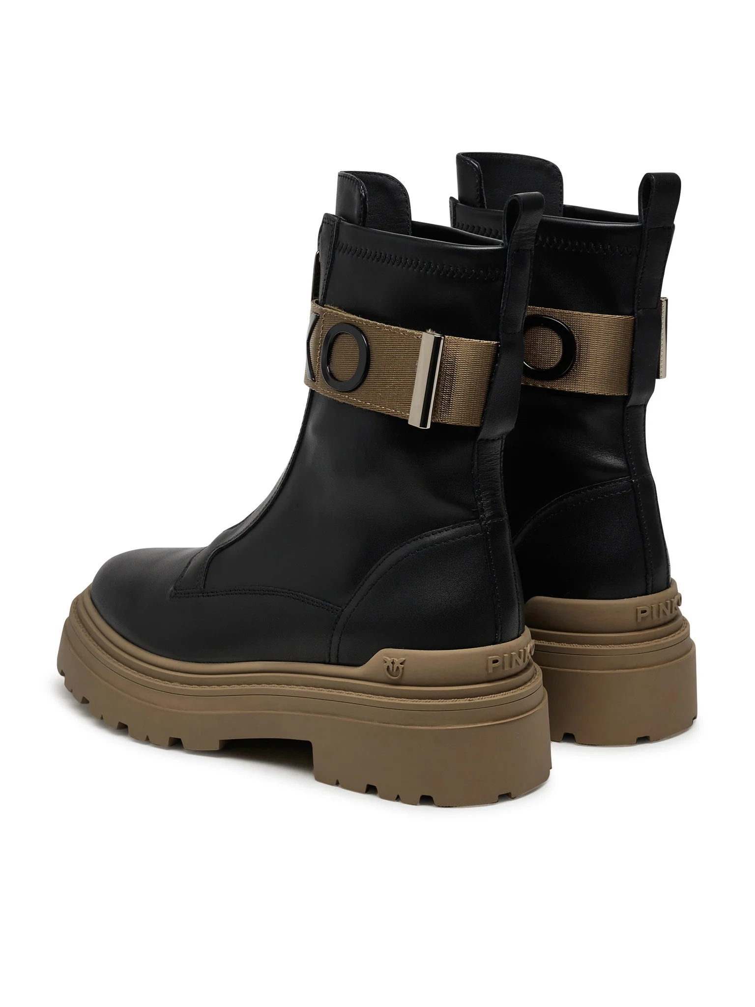 Anfibio in gomma e pelle logato SD0219P061 Z99 PINKO Black 