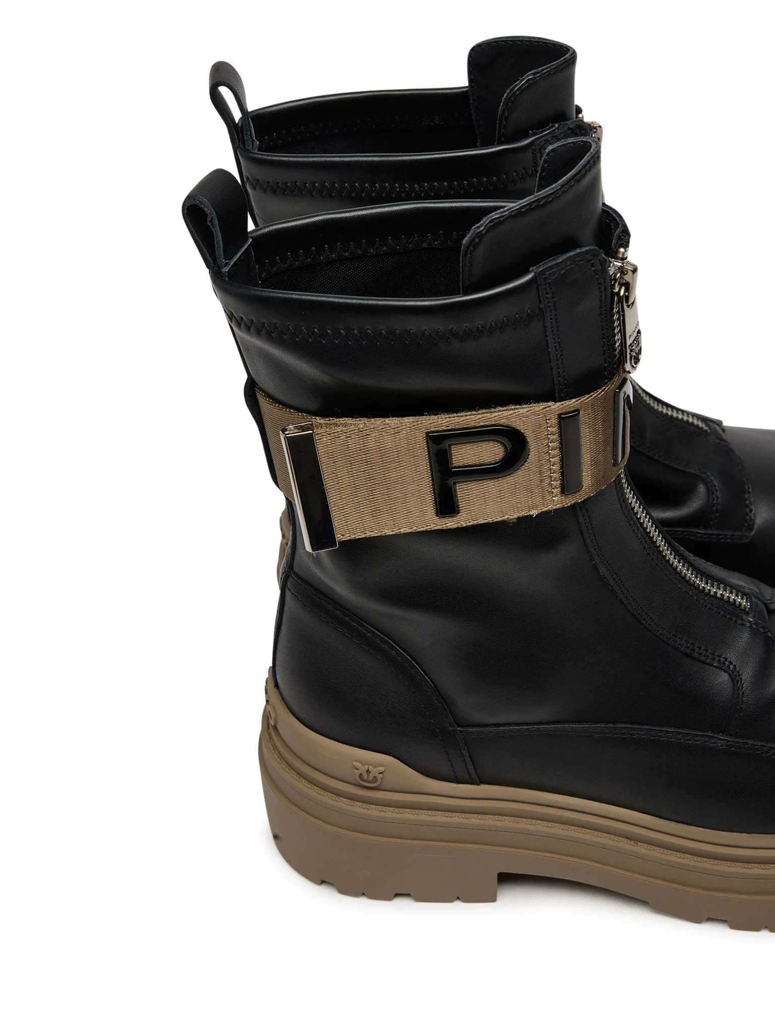 Anfibio in gomma e pelle logato SD0219P061 Z99 PINKO Black 