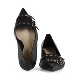 Decollettè in pelle con borchie SD036P001 Z99 PINKO Black 