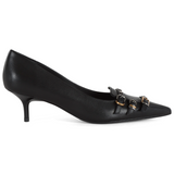 Decollettè in pelle con borchie SD036P001 Z99 PINKO Black 