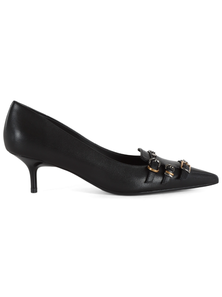 Decollettè in pelle con borchie SD036P001 Z99 PINKO Black 