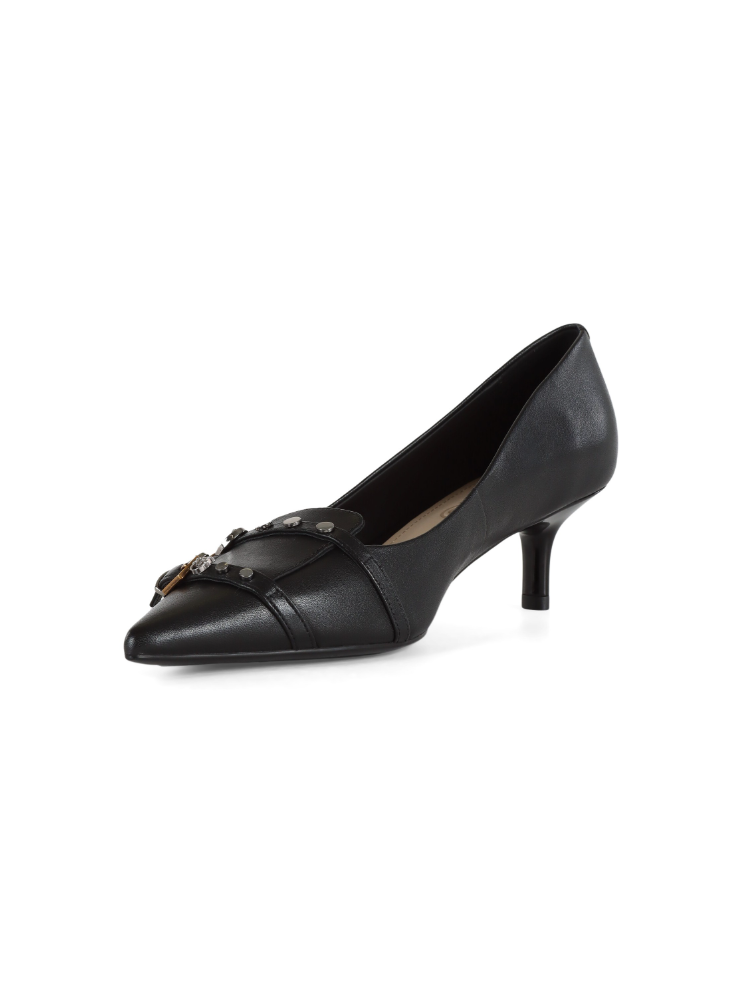 Decollettè in pelle con borchie SD036P001 Z99 PINKO Black 
