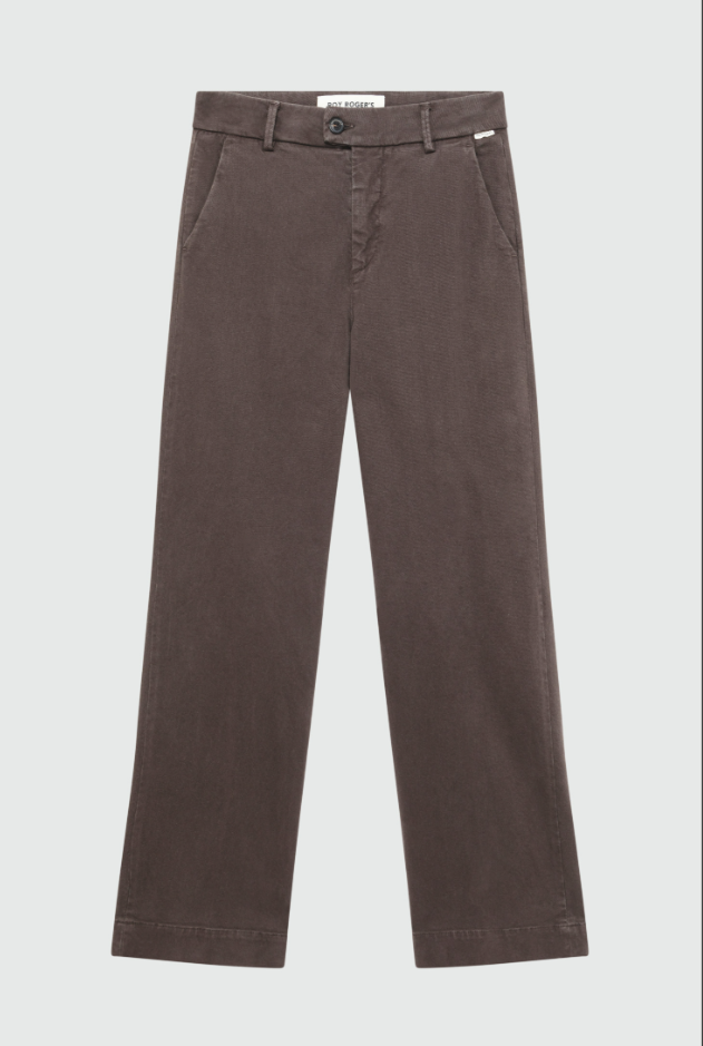 Pantalone flare in cotone RND041 P403 0112 0241 ROY ROGER'S Brown 