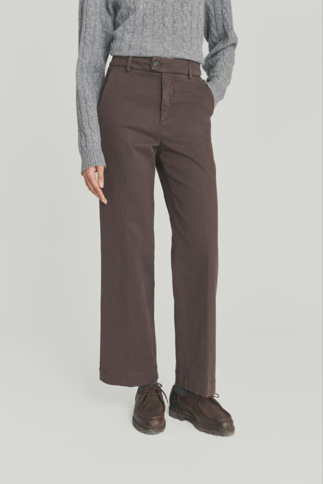 Pantalone flare in cotone RND041 P403 0112 0241 ROY ROGER'S Brown 