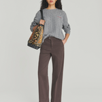 Pantalone flare in cotone RND041 P403 0112 0241 ROY ROGER'S Brown 