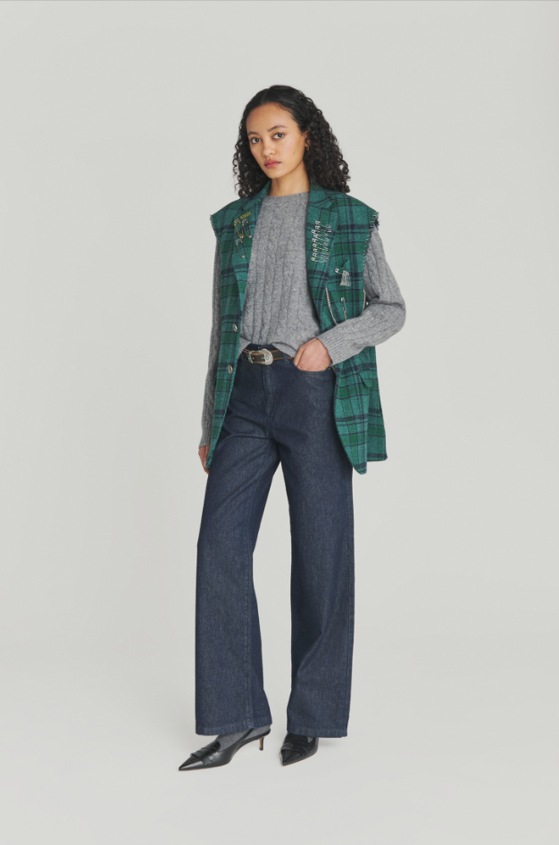Jeans flare in denim rinse RND091 D402 0021 0999 ROY ROGER'S Denim 