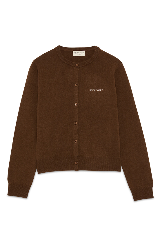 Cardigan in lana RND90224 CN97 0183 ROY ROGER'S Camel 
