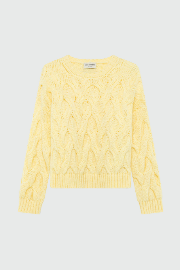 Maglia in lana girocollo RND90229 CP02 0558 ROY ROGER'S Dark butter 