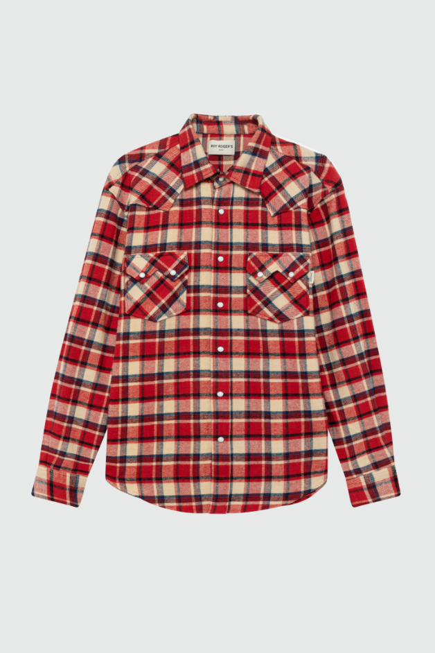 Camicia western a quadri RRU148 CQ19 1510 0159 ROY ROGER'S Red 