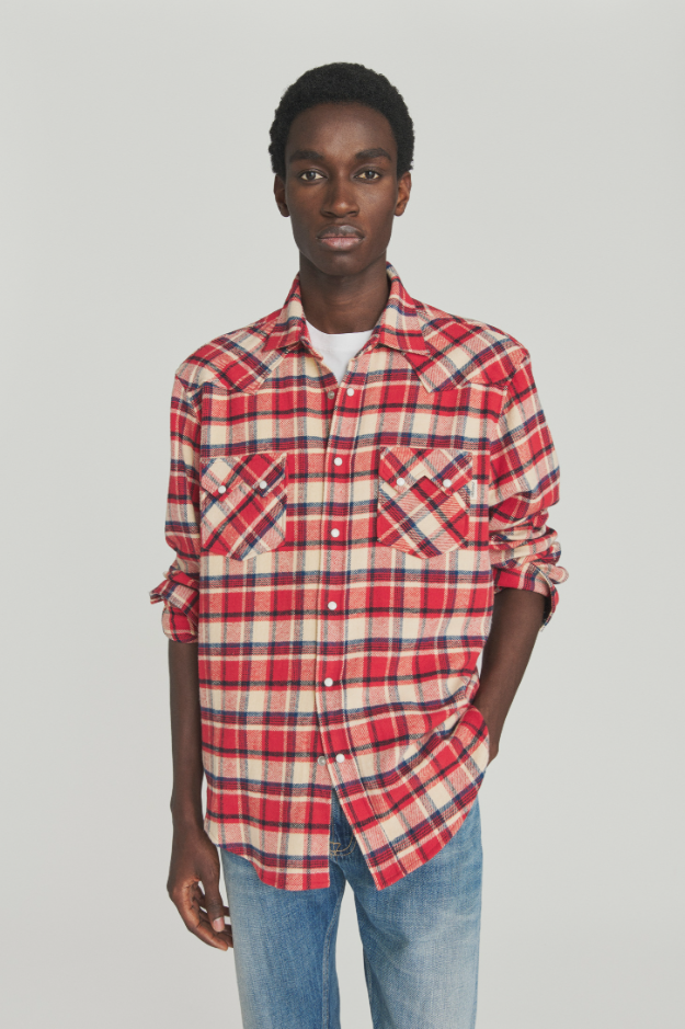 Camicia western a quadri RRU148 CQ19 1510 0159 ROY ROGER'S Red 
