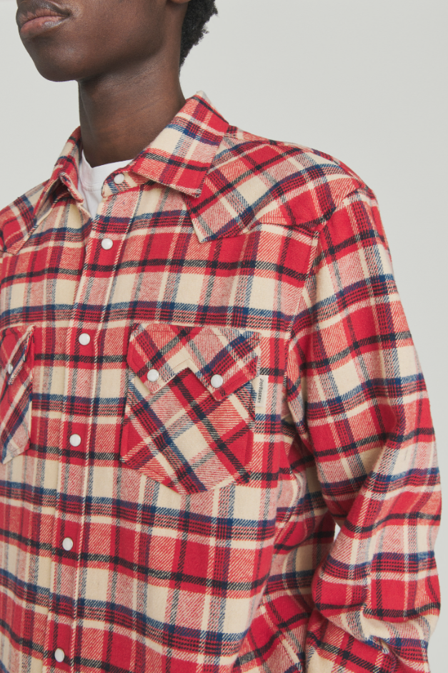 Camicia western a quadri RRU148 CQ19 1510 0159 ROY ROGER'S Red 