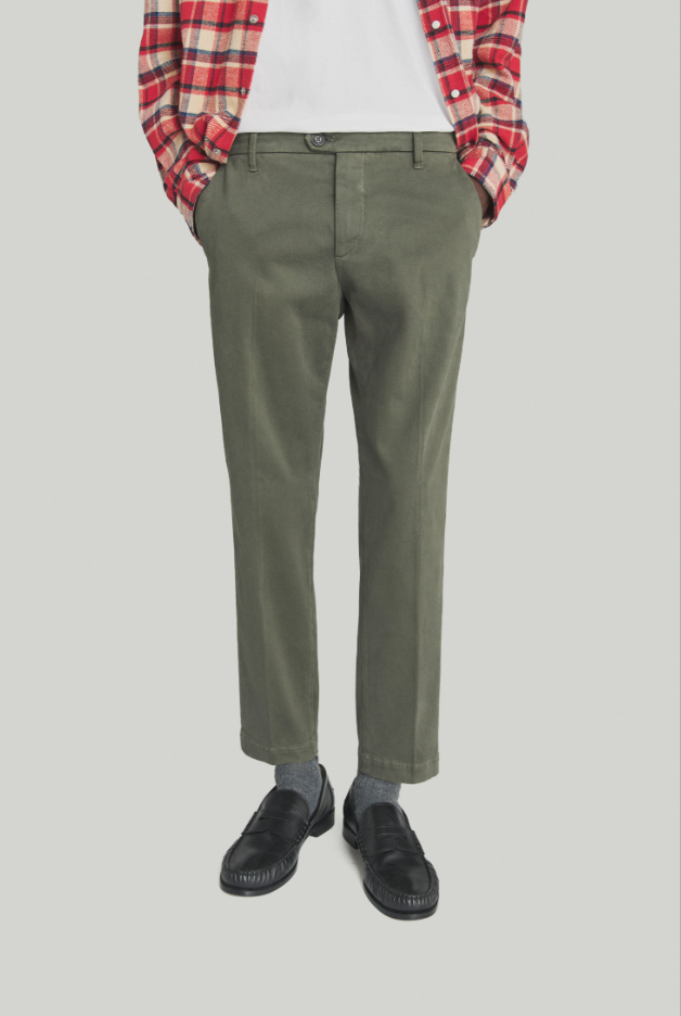 Pantalone chino in cotone elasticizzato RRU90120 C870 0112 0486 ROY ROGER'S Fir 