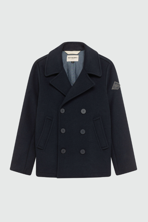 Peacoat in lana RRU90280 T706 0048 ROY ROGER'S Blue navy 