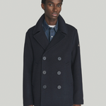 Peacoat in lana RRU90280 T706 0048 ROY ROGER'S Blue navy 