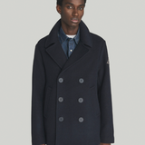 Peacoat in lana RRU90280 T706 0048 ROY ROGER'S Blue navy 