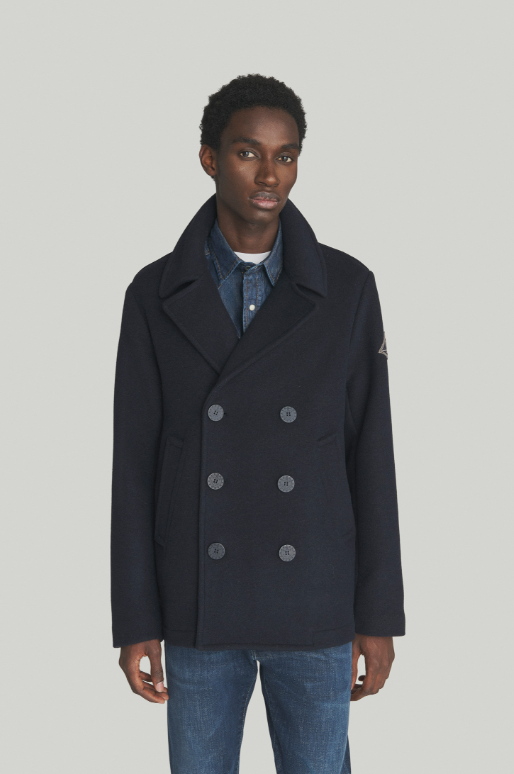 Peacoat in lana RRU90280 T706 0048 ROY ROGER'S Blue navy 