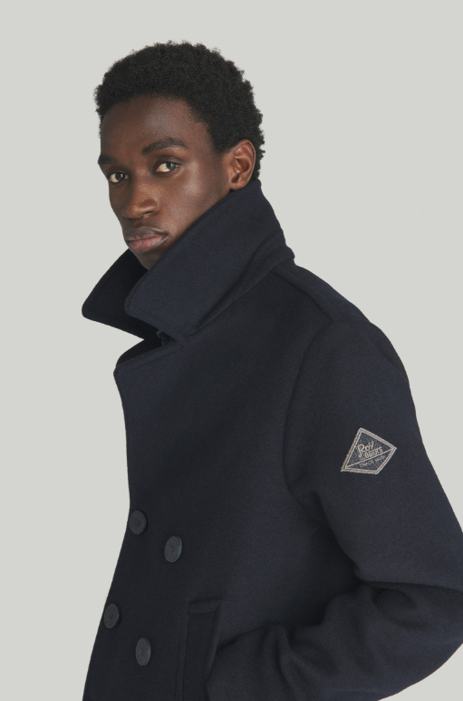 Peacoat in lana RRU90280 T706 0048 ROY ROGER'S Blue navy 
