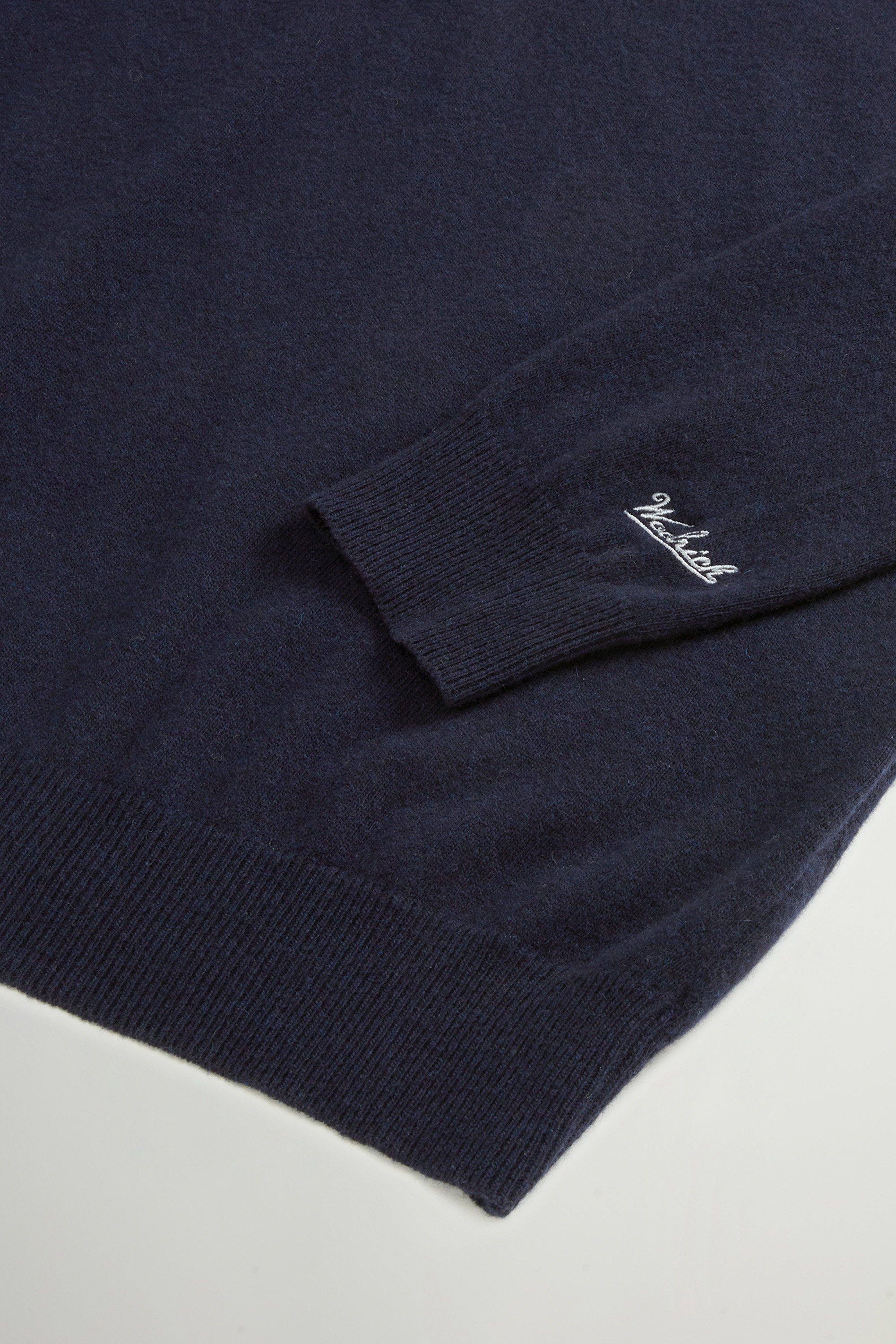 Maglia girocollo in lambswoll CFWOKN0278MRUF0469 3989 WOOLRICH Melton blue 
