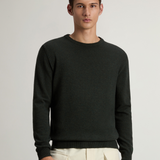 Maglia girocollo in lambswoll CFWOKN0278MRUF0469 6006 WOOLRICH Greenstone 