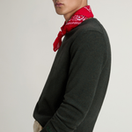 Maglia girocollo in lambswoll CFWOKN0278MRUF0469 6006 WOOLRICH Greenstone 