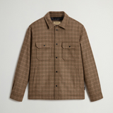 Giacca a camicia in misto lana CFWOOS2018MRUT3046 8880 WOOLRICH Beige pied de poule 