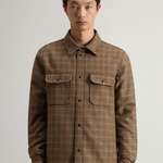 Giacca a camicia in misto lana CFWOOS2018MRUT3046 8880 WOOLRICH Beige pied de poule 