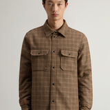 Giacca a camicia in misto lana CFWOOS2018MRUT3046 8880 WOOLRICH Beige pied de poule 