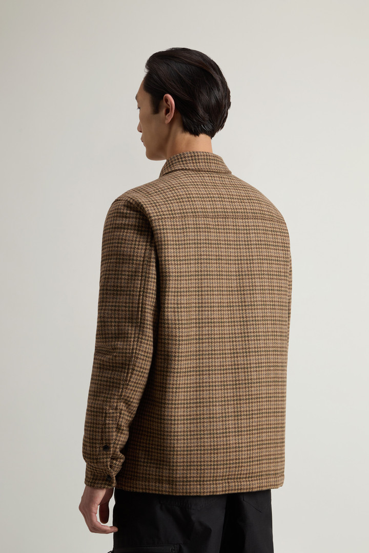 Giacca a camicia in misto lana CFWOOS2018MRUT3046 8880 WOOLRICH Beige pied de poule 