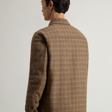 Giacca a camicia in misto lana CFWOOS2018MRUT3046 8880 WOOLRICH Beige pied de poule 