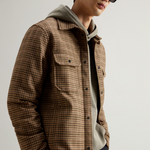 Giacca a camicia in misto lana CFWOOS2018MRUT3046 8880 WOOLRICH Beige pied de poule 