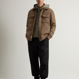 Giacca a camicia in misto lana CFWOOS2018MRUT3046 8880 WOOLRICH Beige pied de poule 