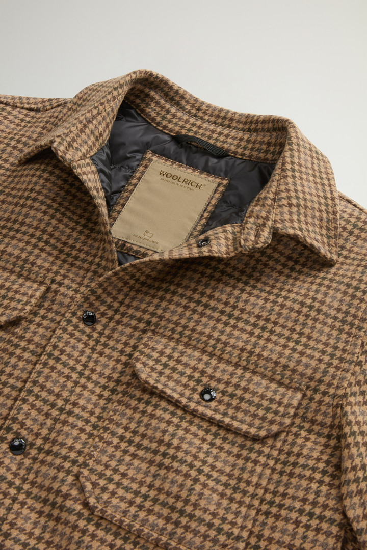 Giacca a camicia in misto lana CFWOOS2018MRUT3046 8880 WOOLRICH Beige pied de poule 