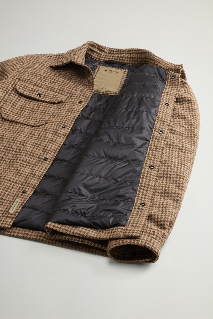 Giacca a camicia in misto lana CFWOOS2018MRUT3046 8880 WOOLRICH Beige pied de poule 