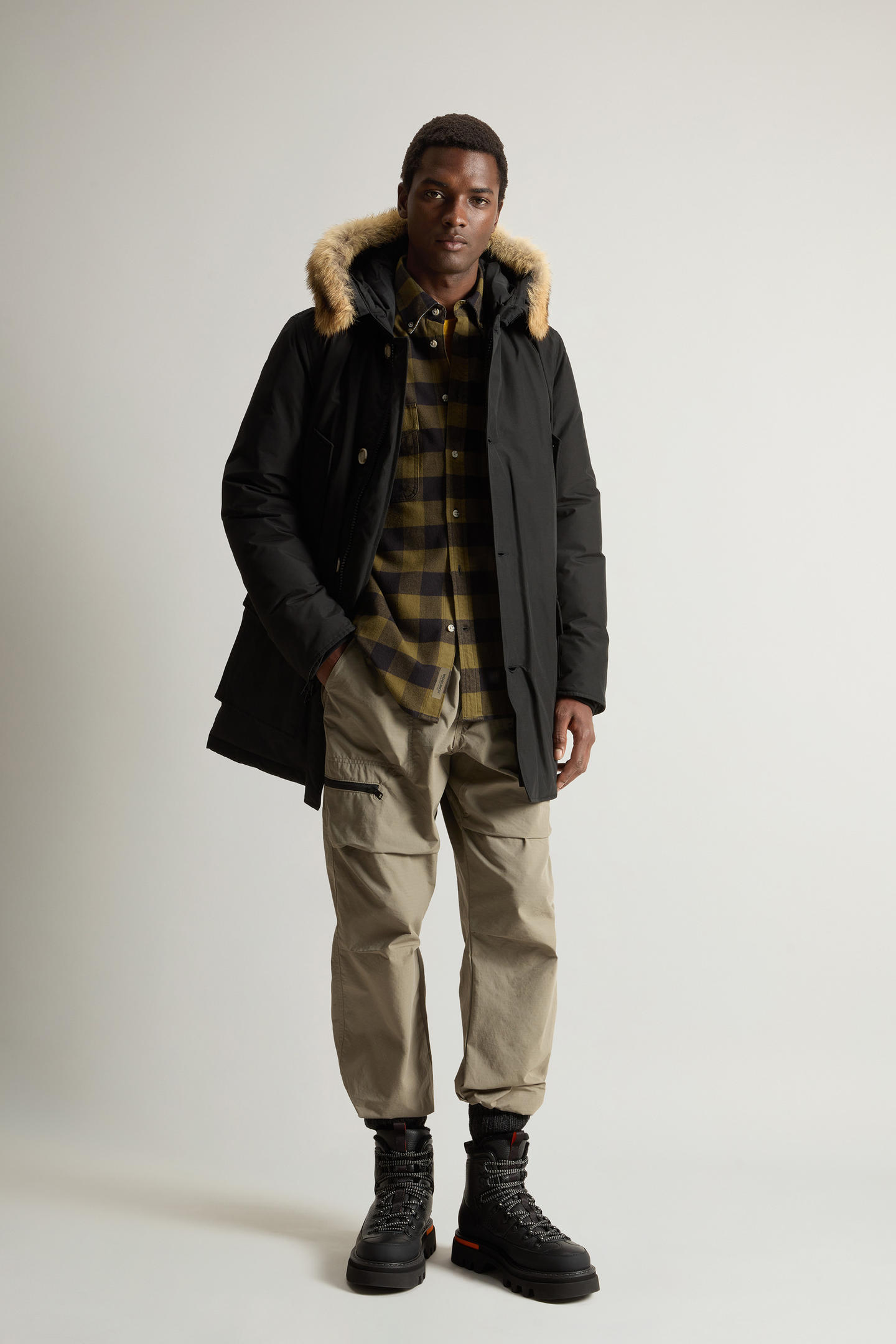 Arctic Parka con pelliccia removibile CFWOOU0482MHUT0001 BLK WOOLRICH Black 