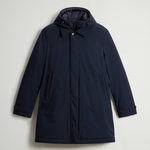 Giaccone con cappuccio CFWOOU0928MRUT3339 3989 WOOLRICH Melton blue 