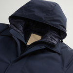 Giaccone con cappuccio CFWOOU0928MRUT3339 3989 WOOLRICH Melton blue 