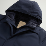 Giaccone con cappuccio CFWOOU0928MRUT3339 3989 WOOLRICH Melton blue 