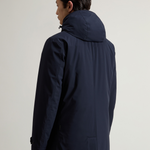 Giaccone con cappuccio CFWOOU0928MRUT3339 3989 WOOLRICH Melton blue 